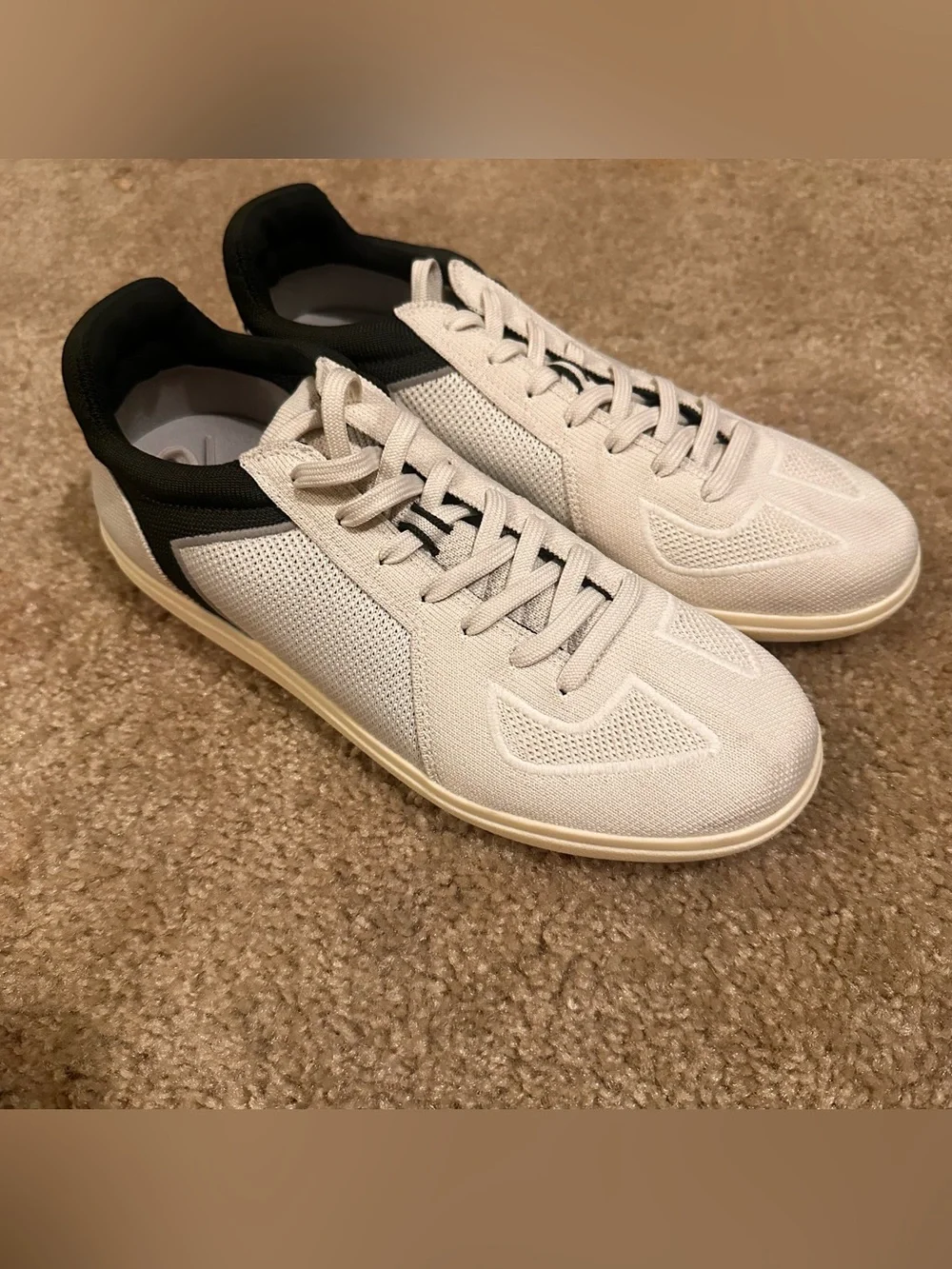 ROTHYS White with Blue and Tan RS01 Hudson Sneaker Lace Up Sneaker Mens' 9.5